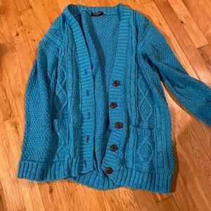 Aqua blue cardigan